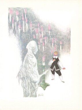 Godfather Death Jiri Trnka 8.5"x10" Art Print Brothers Grimm German Fairy Tales